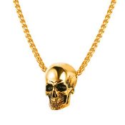 RRP £20.19 U7 Mens Skull Pendant Necklace For Women Gold Chain