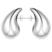 RRP £15.62 Chunky Silver Hoop Earrings For Women