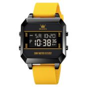RRP £30.69 OLEVS Men's Digital Watch Square Chronograph Watch