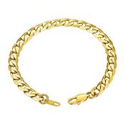 RRP £15.29 GOLDCHIC JEWELRY 6mm Gold Cuban Chain Bracelet for Boys