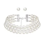 RRP £22.32 Ever Faith 1920s Flapper Pearl Necklace Set