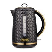 RRP £38.85 Tower T10052BLK Empire 1.7 Litre Kettle with Rapid Boil