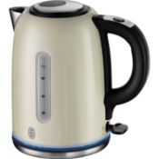 RRP £49.93 Russell Hobbs Cream Stainless Steel Electric 1.7L Cordless Kettle