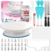 RRP £14.00 KITCHENHI 40 Pcs Cake Decorating Supplies Kit for Beginners