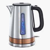 RRP £60.29 Russell Hobbs Luna Stainless Steel & Copper 1.7L Cordless Electric Kettle