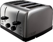 RRP £57.61 Russell Hobbs 4 Slice Toaster with brushed sides (Independent slots
