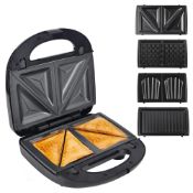 RRP £37.52 Belaco Sandwich Maker 4 in 1 Sandwich Toaster panini