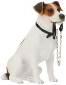 RRP £24.79 Lesser & Pavey Sitting Walkies Jack Russell, White, H17cm