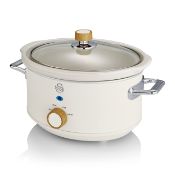 RRP £46.62 Swan SF17021WHTN Nordic Slow Cooker with 3 Temperature Settings