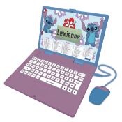 RRP £49.12 Lexibook JC598Di1 Disney Stitch-Bilingual English/French Educational Laptop