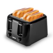 RRP £25.12 Geepas 4 Slice Bread Toaster with 6 Level Browning