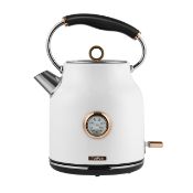 RRP £62.97 Tower Bottega T10020W Rapid Boil Traditional Kettle with Temperature Dial