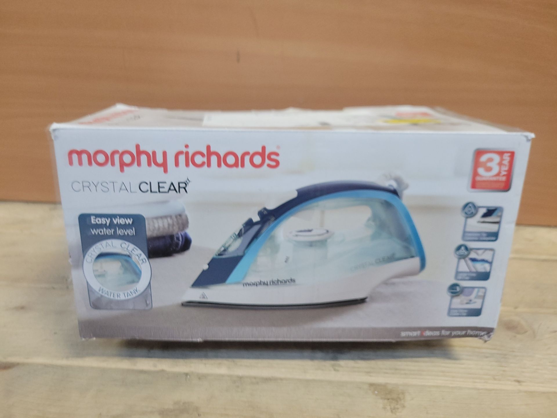 RRP £32.15 Morphy Richards 300300 Crystal Clear Steam Iron, Turqoise/White - Image 2 of 2