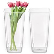RRP £14.32 Suwimut 2 Pack Flower Acrylic Vase Decorative Centerpiece for Home or Wedding