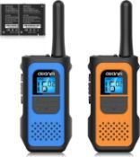 RRP £31.95 AWANFI Rechargeable Walkie Talkies for Kids Adults 2 Pack