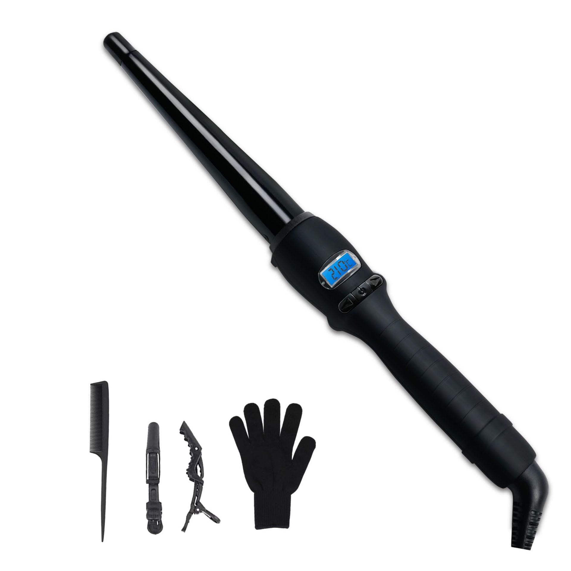 RRP £21.69 13-25 mm Tapered Hair Curling Wand for All Hair Types