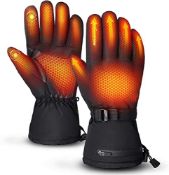 RRP £34.24 ISSYZONE Rechargeable Heated Gloves Two 2500mAh Battery