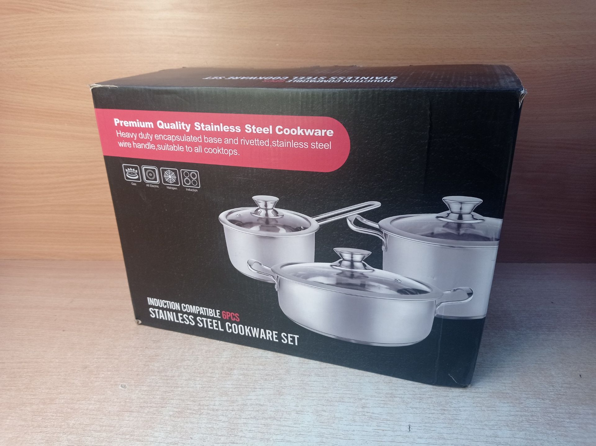 RRP £38.80 Saucepan Set 6 Pieces - Image 2 of 2