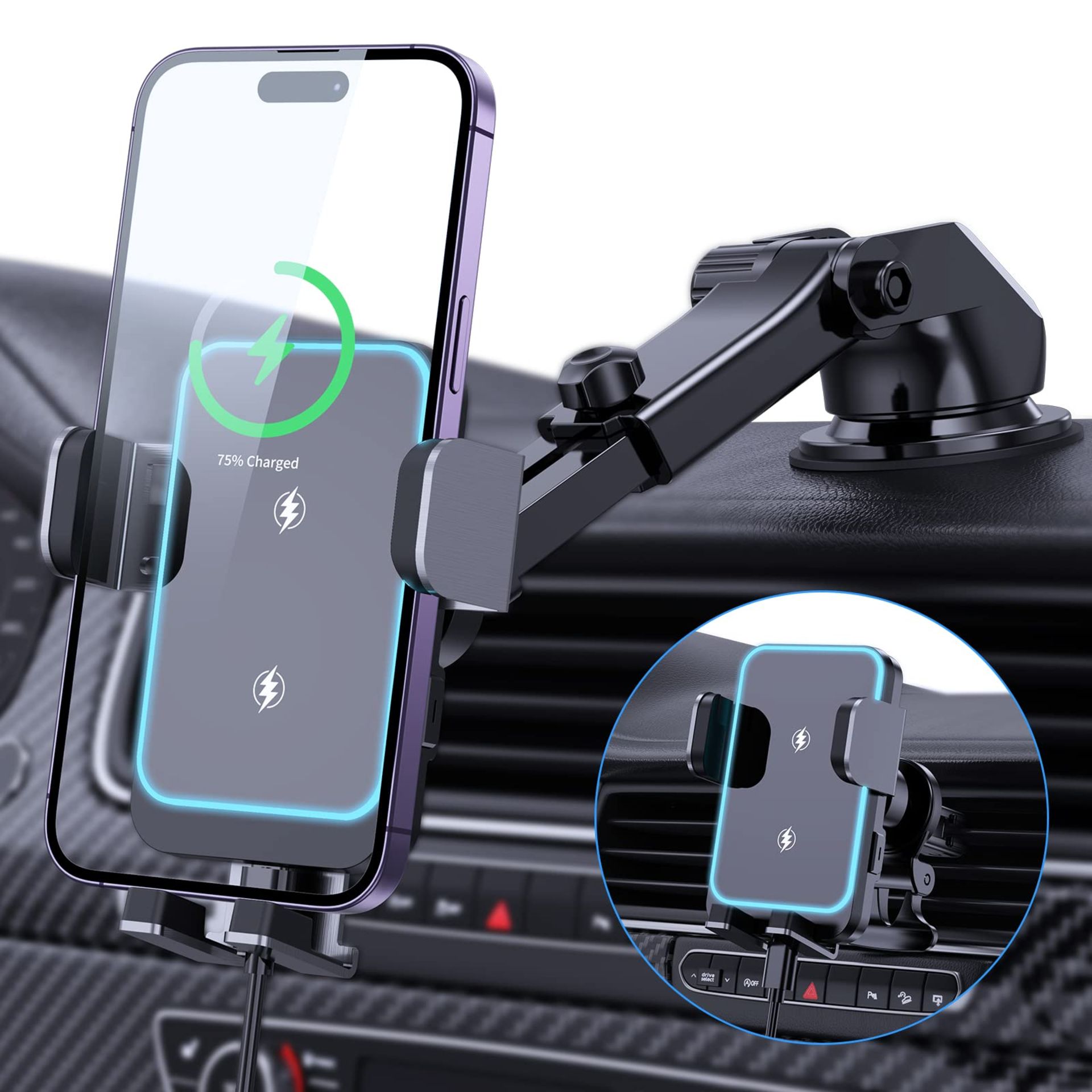 RRP £29.21 GVAVIY 15W Fast Charge Wireless Car Charger
