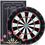RRP £36.41 BETTERLINE Double-Sided Flocked Dart Board Set