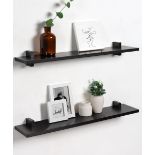RRP £41.09 Gronda Floating Shelves Black All Wood Floating Shelf Wall Mounted