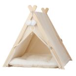 RRP £37.66 aleawol Thickened Pine Cat Teepee Tent Dog Teepee Tent