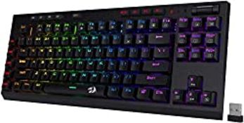 RRP £87.90 Redragon K596 Vishnu 2.4G Wireless/Wired RGB Mechanical Gaming Keyboard