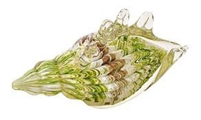 RRP £15.07 Objets D'art Widdop Juliana Glass Green Sea Shell Paperweight/Bathroom