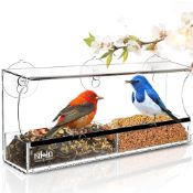 RRP £24.51 Window Bird Feeders with Strong Suction Cups