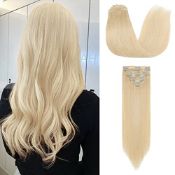 RRP £25.67 UK-Fashion-Shop Human Hair Extensions Clips in Real