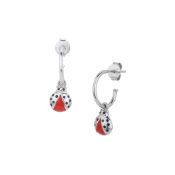 RRP £20.55 Vanbelle Sterling Silver Jewelry Red & Black Enamelled