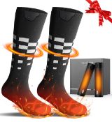 RRP £34.24 Heated Socks with 2 Pack Hand Warmer Rechargeable Set