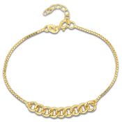 RRP £18.63 Vanbelle Sterling Silver Jewelry Fancy Link Chain Bracelet