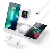 RRP £25.10 AGPTEK 4 in 1 Wireless Charging Station