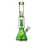 RRP £30.81 REAMIC Ice Glass Bong 14.5mm Green Water Pipes 31cm/12.2''
