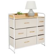 RRP £102.46 mDesign Wide Chest of Drawers Bedroom Storage Drawers for Clothes