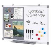 RRP £61.40 Swansea Large Magnetic Whiteboard Combination Gray