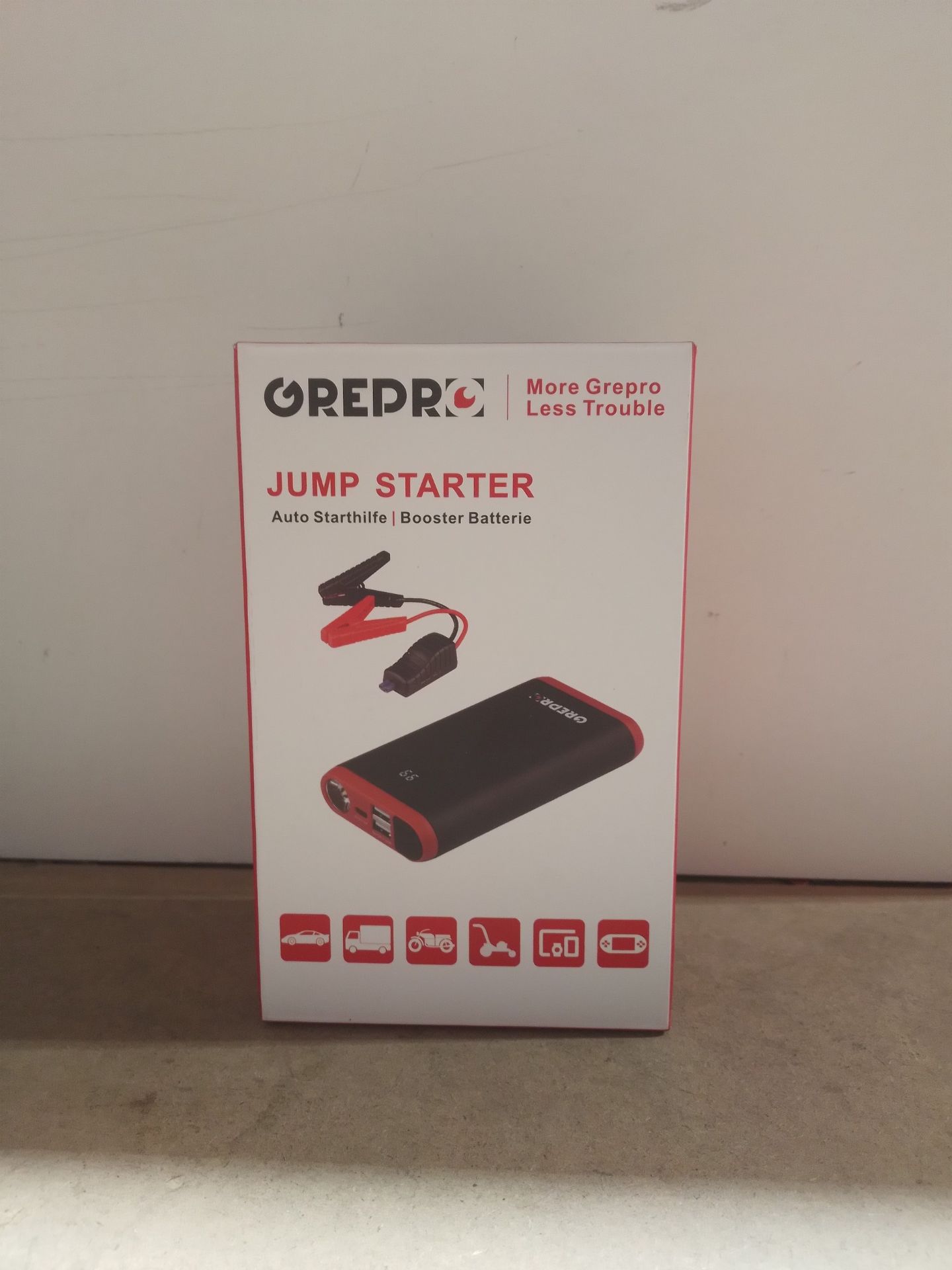 RRP £47.92 GREPRO 1500A Jump Starter Power Pack - Image 2 of 2