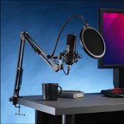 RRP £38.81 RED5 Nova Microphone USB Plug and Play Omnidirectional Condenser with Boom Arm
