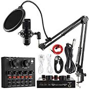 RRP £51.98 RUBEHOOW Condenser Microphone Bundle With BM-800 Live Sound Card