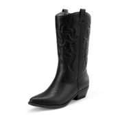 RRP £45.65 DREAM PAIRS Women's Cowboy Boots Pull On Cowgirl Boots