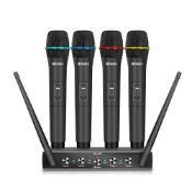 RRP £147.28 D Debra Audio AU400 PRO UHF 4 Channel Wireless Microphone System