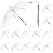 RRP £66.99 Hestya 12 Pack 37.4 Inch Clear Umbrellas for Wedding