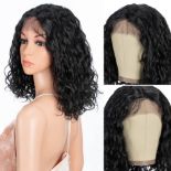 RRP £33.78 Style Icon Short Curly Wavy Wig Middle Part Lace Front