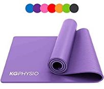 RRP £19.38 KG Physio Non Slip Yoga Mat - Thick Exercise Mat Ideal for HIIT