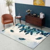 RRP £26.56 XIUDONG Rugs Living Room Feather Pattern Area Rugs