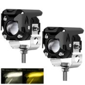 RRP £24.32 Kairiyard 2PCS Motorcycle LED Driving Fog Lights 60W