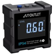 RRP £23.66 AUTOUTLET Digital LED Display Level Box Protractor