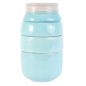 RRP £23.26 Cabilock 1Set Sky Blue Ceramic Mason Jars Measuring