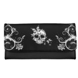 RRP £24.66 Kuiaobaty Butterfly Skull Tri-Folded Wallet Women Long Clutch Bag Mental Buckle